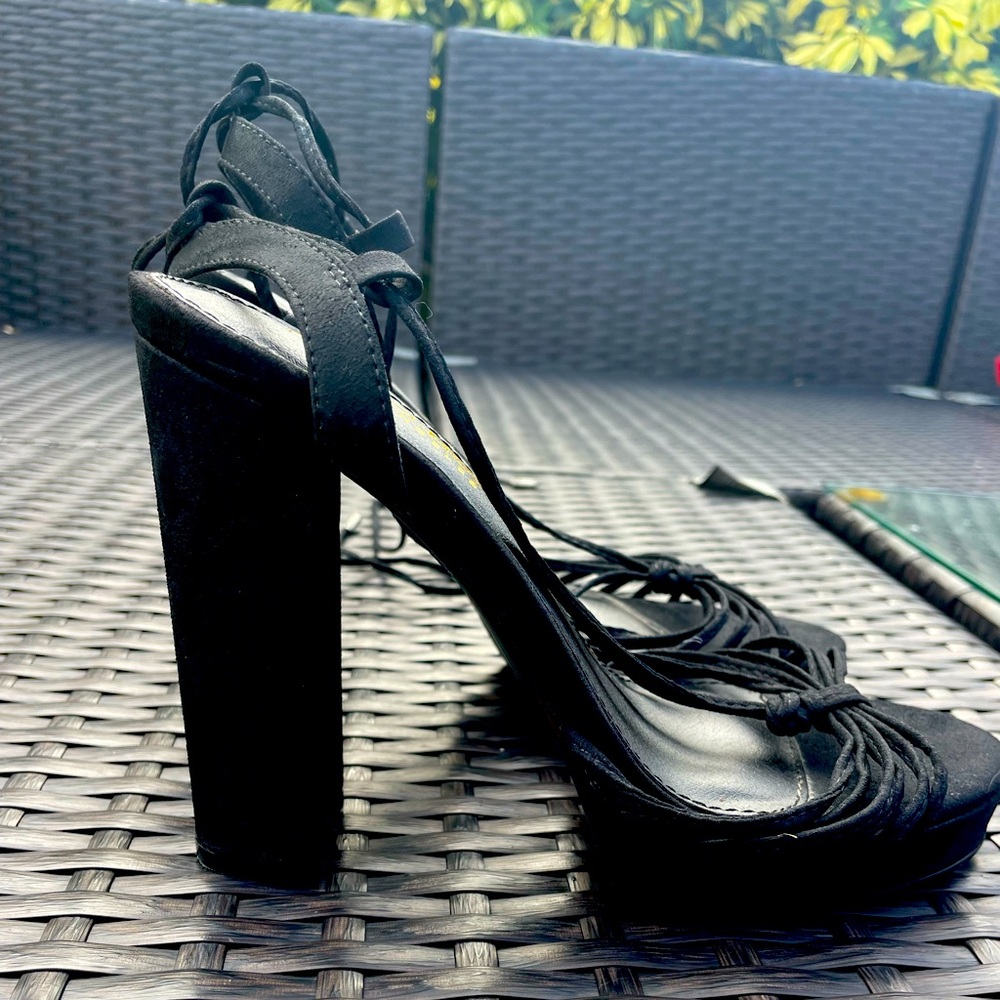 Block Strap Heels